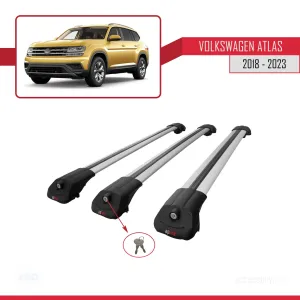 Volkswagen Atlas 2018-2023 ile uyumlu ACE-1 Ara Atkı Tavan Barı GRİ 3 ADET BAR thumb 4