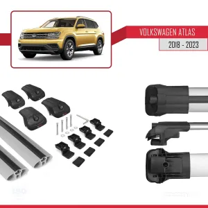 Volkswagen Atlas 2018-2023 ile uyumlu ACE-1 Ara Atkı Tavan Barı GRİ thumb 5