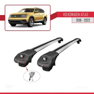 Volkswagen Atlas 2018-2023 ile uyumlu ACE-1 Ara Atkı Tavan Barı GRİ thumb 4