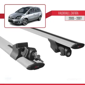 Vauxhall Zafira 2005-2007 Arası ile uyumlu HOOK Model Anahtar Kilitli Ara Atkı Tavan Barı GRİ thumb 5
