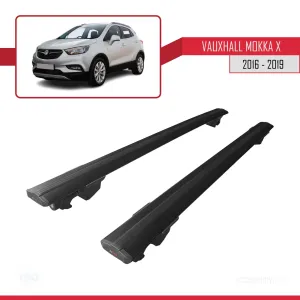 Vauxhall Mokka X 2016-2019 ile uyumlu HOOK Model Anahtar Kilitli Ara Atkı Tavan Barı SİYAH thumb 4