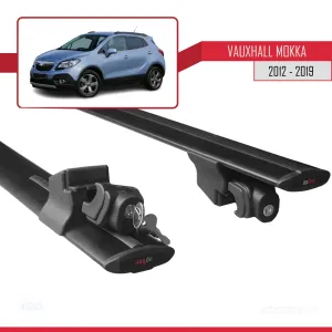 Vauxhall Mokka 2012-2019 Arası ile uyumlu HOOK Model Anahtar Kilitli Ara Atkı Tavan Barı SİYAH thumb 5