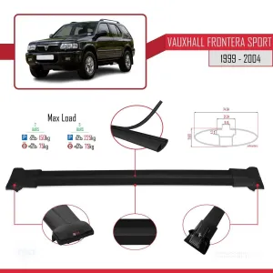 Vauxhall Frontera Sport 1999-2004 Arası ile Uyumlu FLY Model Ara Atkı Tavan Barı SİYAH thumb 4