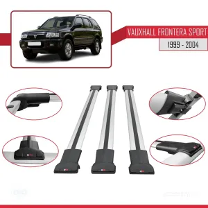Vauxhall Frontera Sport 1999-2004 Arası ile Uyumlu FLY Model Ara Atkı Tavan Barı GRİ 3 ADET BAR thumb 5