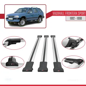 Vauxhall Frontera Sport 1992-1998 Arası ile Uyumlu FLY Model Ara Atkı Tavan Barı GRİ 3 ADET BAR thumb 5