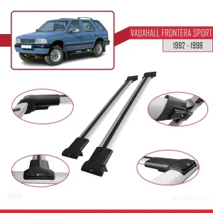 Vauxhall Frontera Sport 1992-1998 Arası ile Uyumlu FLY Model Ara Atkı Tavan Barı GRİ thumb 5