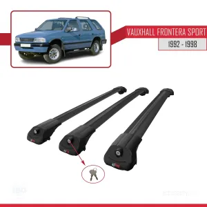 Vauxhall Frontera Sport 1992-1998 Arası ile uyumlu ACE-1 Ara Atkı Tavan Barı SİYAH 3 ADET BAR thumb 4