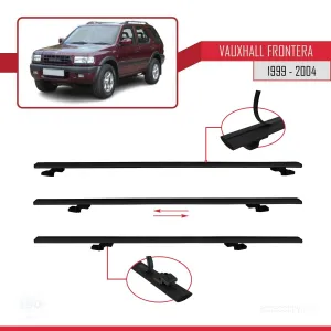 Vauxhall Frontera 1999-2004 Arası ile uyumlu Basic Model Ara Atkı Tavan Barı SİYAH 3 ADET thumb 5