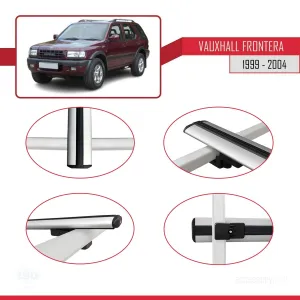 Vauxhall Frontera 1999-2004 Arası ile uyumlu Basic Model Ara Atkı Tavan Barı GRİ 3 ADET thumb 4