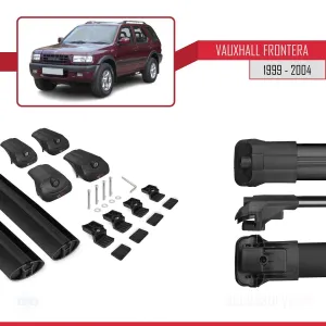 Vauxhall Frontera 1999-2004 Arası ile uyumlu ACE-1 Ara Atkı Tavan Barı SİYAH thumb 5