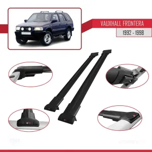 Vauxhall Frontera 1992-1998 Arası ile Uyumlu FLY Model Ara Atkı Tavan Barı SİYAH thumb 5