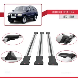 Vauxhall Frontera 1992-1998 Arası ile Uyumlu FLY Model Ara Atkı Tavan Barı GRİ 3 ADET BAR thumb 5
