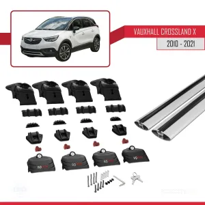Vauxhall CROSSLAND X 2017-2020 Arası ile uyumlu ACE-2 Ara Atkı Tavan Barı GRİ thumb 5
