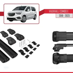 Vauxhall Combo E 2019-2023 Arası ile uyumlu ACE-1 Ara Atkı Tavan Barı SİYAH thumb 5