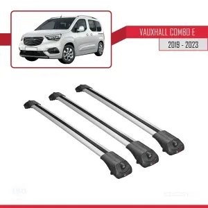 Vauxhall Combo E 2019-2023 Arası ile uyumlu ACE-1 Ara Atkı Tavan Barı GRİ 3 ADET BAR thumb 3