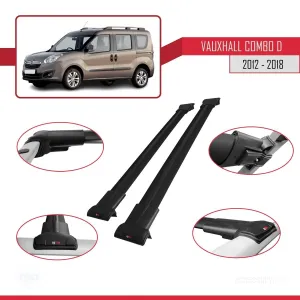 Vauxhall Combo D 2012-2018 Arası ile Uyumlu FLY Model Ara Atkı Tavan Barı SİYAH thumb 5
