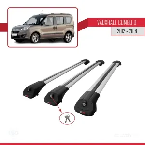 Vauxhall Combo D 2012-2018 Arası ile uyumlu ACE-1 Ara Atkı Tavan Barı GRİ 3 ADET BAR thumb 4