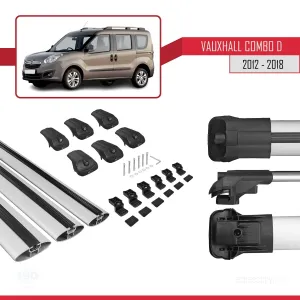Vauxhall Combo D 2012-2018 Arası ile uyumlu ACE-1 Ara Atkı Tavan Barı GRİ 3 ADET BAR thumb 5