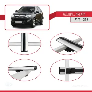 Vauxhall Antara 2006-2015 Arası ile uyumlu Basic Model Ara Atkı Tavan Barı GRİ 3 ADET thumb 4