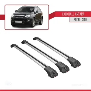 Vauxhall Antara 2006-2015 Arası ile uyumlu ACE-1 Ara Atkı Tavan Barı GRİ 3 ADET BAR thumb 3