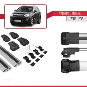 Vauxhall Antara 2006-2015 Arası ile uyumlu ACE-1 Ara Atkı Tavan Barı GRİ thumb 5