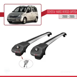 Toyota Yaris Verso (XP20) 2000-2005 Arası ile uyumlu ACE-1 Ara Atkı Tavan Barı GRİ thumb 4