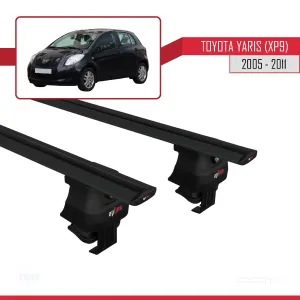 Toyota Yaris / Vitz (XP9) 2005-2011 Arası ile uyumlu ACE-4 Ara Atkı Tavan Barı SİYAH thumb 4