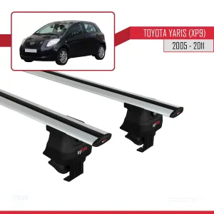 Toyota Yaris / Vitz (XP9) 2005-2011 Arası ile uyumlu ACE-4 Ara Atkı Tavan Barı GRİ thumb 4