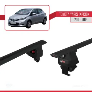 Toyota Yaris / Vitz (XP130) 2011-2019 Arası ile uyumlu ACE-4 Ara Atkı Tavan Barı SİYAH thumb 5