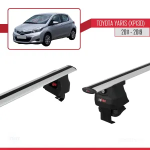 Toyota Yaris / Vitz (XP130) 2011-2019 Arası ile uyumlu ACE-4 Ara Atkı Tavan Barı GRİ thumb 5