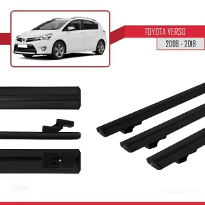 Toyota Verso 2009-2018 Arası ile uyumlu Basic Model Ara Atkı Tavan Barı SİYAH 3 ADET thumb 3