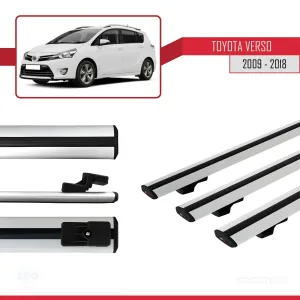 Toyota Verso 2009-2018 Arası ile uyumlu Basic Model Ara Atkı Tavan Barı GRİ 3 ADET thumb 3