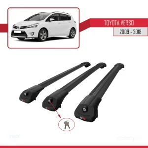 Toyota Verso 2009-2018 Arası ile uyumlu ACE-1 Ara Atkı Tavan Barı SİYAH 3 ADET BAR thumb 4