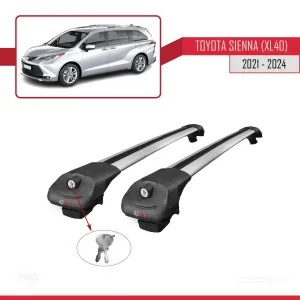 Toyota Sienna (XL40) 2021 ve Sonrası ile uyumlu ACE-1 Ara Atkı Tavan Barı GRİ thumb 4