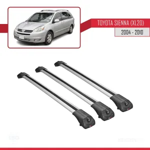 Toyota Sienna (XL20) 2004-2010 Arası ile uyumlu ACE-1 Ara Atkı Tavan Barı GRİ 3 ADET BAR thumb 3