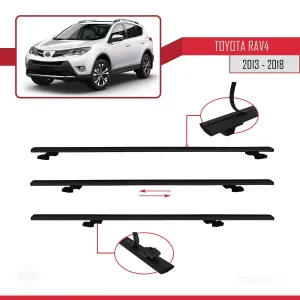 Toyota RAV4 2013-2018 Arası ile uyumlu Basic Model Ara Atkı Tavan Barı SİYAH 3 ADET thumb 5
