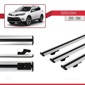 Toyota RAV4 2013-2018 Arası ile uyumlu Basic Model Ara Atkı Tavan Barı GRİ 3 ADET thumb 3