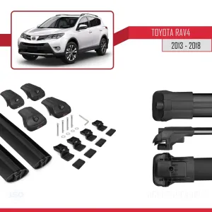 Toyota RAV4 2013-2018 Arası ile uyumlu ACE-1 Ara Atkı Tavan Barı SİYAH thumb 5