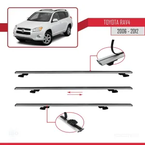 Toyota RAV4 2006-2012 Arası ile uyumlu Basic Model Ara Atkı Tavan Barı GRİ 3 ADET thumb 5