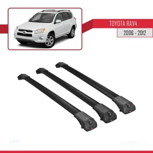 Toyota RAV4 2006-2012 Arası ile uyumlu ACE-1 Ara Atkı Tavan Barı SİYAH 3 ADET BAR thumb 3