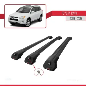 Toyota RAV4 2006-2012 Arası ile uyumlu ACE-1 Ara Atkı Tavan Barı SİYAH 3 ADET BAR thumb 4