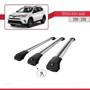 Toyota RAV4 (XA40) 2016-2018 Arası ile uyumlu ACE-1 Ara Atkı Tavan Barı GRİ 3 ADET BAR thumb 4