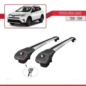 Toyota RAV4 (XA40) 2016-2018 Arası ile uyumlu ACE-1 Ara Atkı Tavan Barı GRİ thumb 4