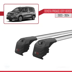 Toyota Proace City Verso 2023 ve Sonrası ile uyumlu ACE-2 Ara Atkı Tavan Barı GRİ thumb 4