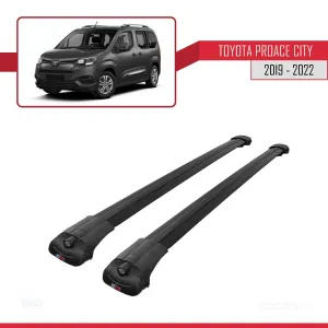 Toyota Proace City 2019-2022 Arası ile uyumlu ACE-1 Ara Atkı Tavan Barı SİYAH thumb 3
