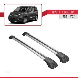 Toyota Proace City 2019-2022 Arası ile uyumlu ACE-1 Ara Atkı Tavan Barı GRİ thumb 3