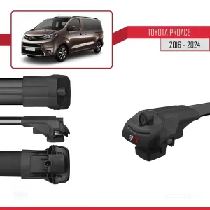 Toyota Proace 2016 ve Sonrası ile uyumlu ACE-1 Ara Atkı Tavan Barı SİYAH 4 ADET BAR thumb 5