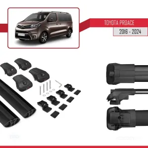 Toyota Proace 2016 ve Sonrası ile uyumlu ACE-1 Ara Atkı Tavan Barı SİYAH thumb 5