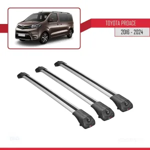 Toyota Proace 2016 ve Sonrası ile uyumlu ACE-1 Ara Atkı Tavan Barı GRİ 3 ADET BAR thumb 3