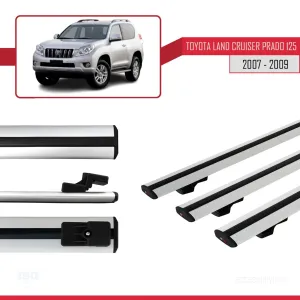 Toyota Land Cruiser Prado (J125) 2007-2009 Arası ile uyumlu Basic Model Ara Atkı Tavan Barı GRİ 3 ADET thumb 3
